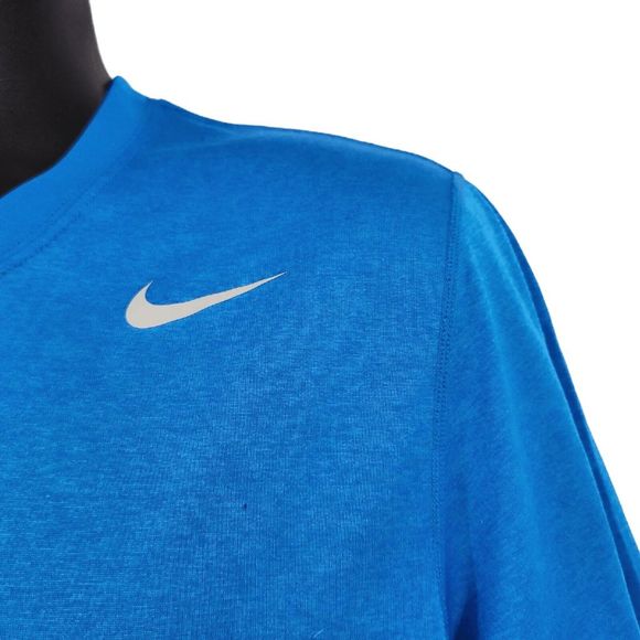 📦 NEW Men's Medium NIKE Dri Fit Short Sleeve Training Tee Blue 698255-406 - Picture 3 of 6